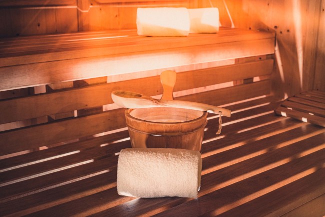 Sauna in Barbara's Aparthotel