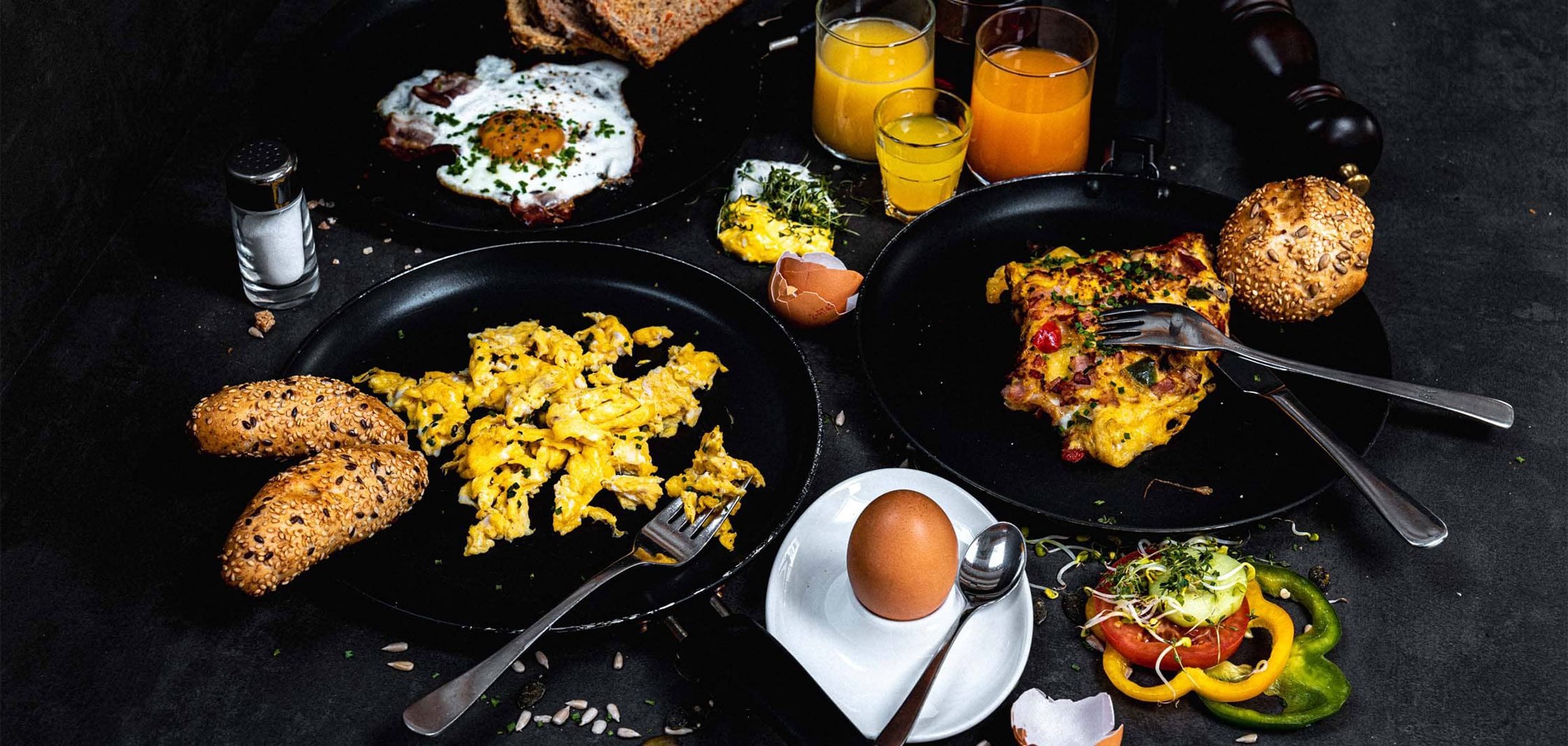 Vielfältiges Frühstück im B&B Hotel die Barbara