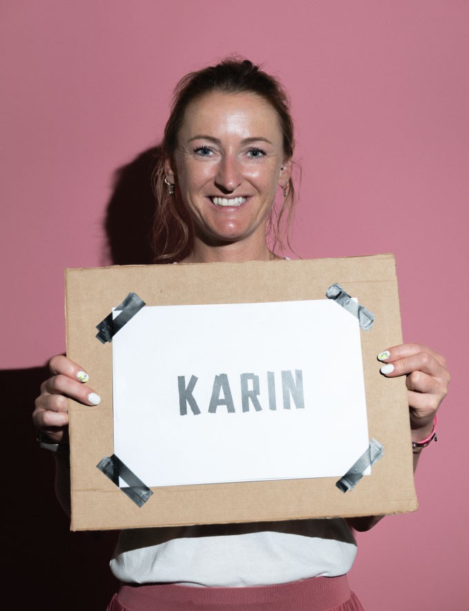 Karin mit Lächeln