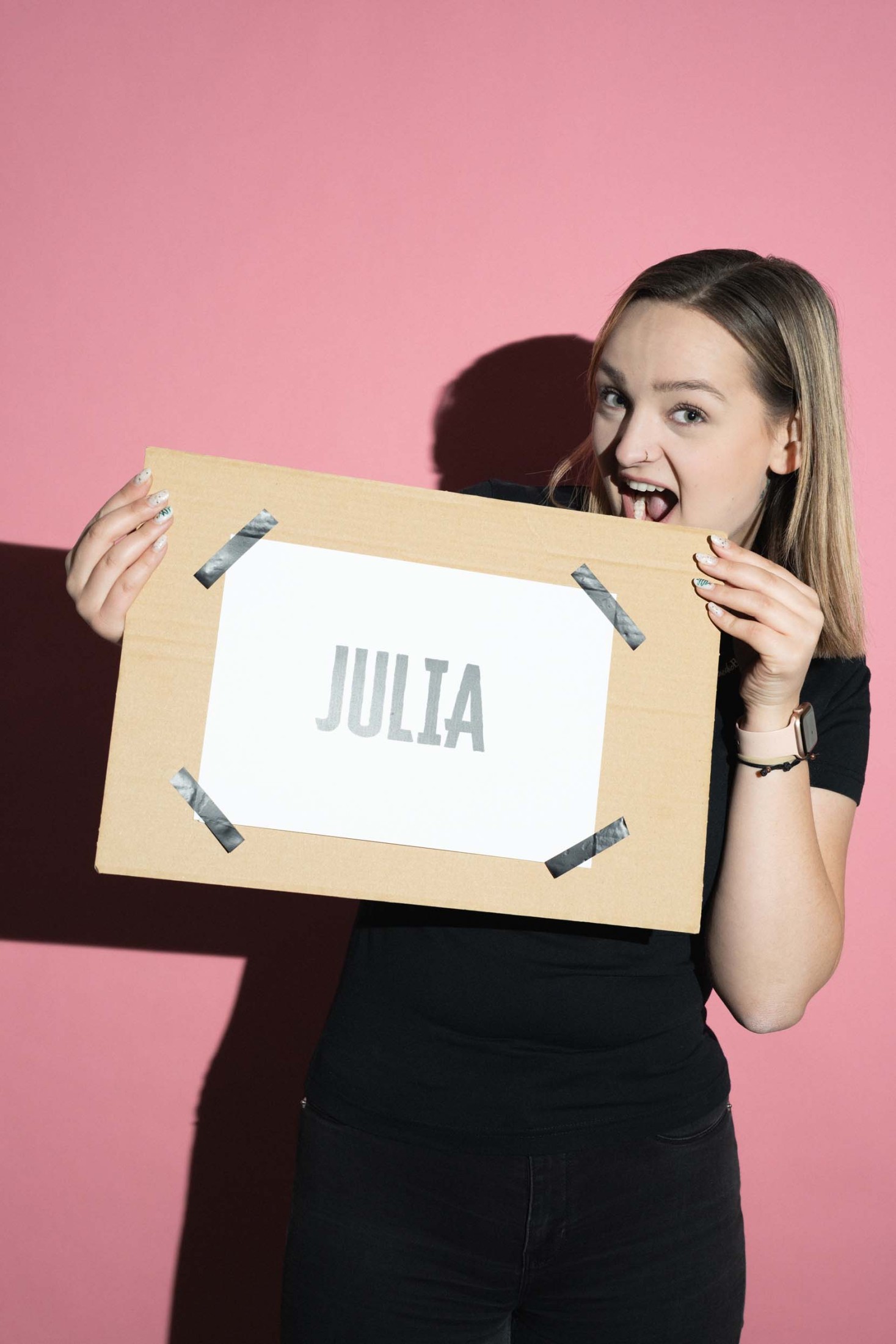 Julia mit Grimasse